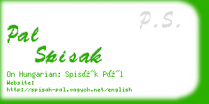 pal spisak business card